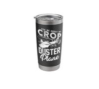 Ask Me About My Crop Duster Plane Stainless Steel Insulated Tumbler