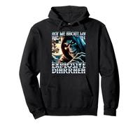 ASK ME ABOUT MY EXPLOSIVE DIARRHEA Evil Skeleton Meme Cringe Pullover Hoodie