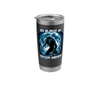 Ask ME About My Explosive Diarrhea Funny Alpha Male Wolf Gag Stainless Steel Insulated Tumbler