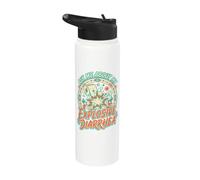 Ask Me About My Explosive Diarrhea Funny Bathroom Humor Stainless Steel Insulated Water Bottle