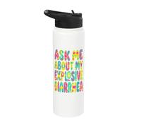 Ask Me About My Explosive Diarrhea Funny Crude Humor Stainless Steel Insulated Water Bottle