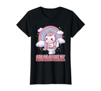 Ask Me About My Explosive Diarrhea Funny Unicorn Value Graphic T-Shirt, Women, Black, XS