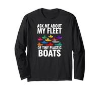 Ask Me About My Fleet of Tiny Plastic Boats 3D Printing Fun Long Sleeve T-Shirt