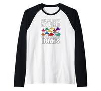 Ask Me About My Fleet of Tiny Plastic Boats 3D Printing Fun Raglan Baseball Tee
