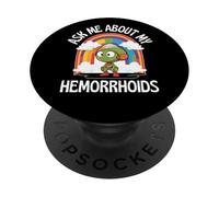 Ask Me About My Hemorrhoids Martian Embarrassing Gaggy Fun PopSockets Adhesive PopGrip