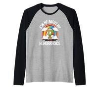 Ask Me About My Hemorrhoids Martian Embarrassing Gaggy Fun Raglan Baseball Tee