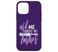 Ask Me About My Lashes Beauty Makeup Quote Case for iPhone 12 mini
