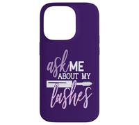 Ask Me About My Lashes Beauty Makeup Quote Case for iPhone 14 Pro