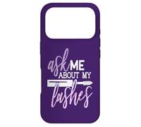 Ask Me About My Lashes Beauty Makeup Quote Case for iPhone 17 Pro
