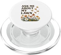 Ask Me About My Lawn No Mow May Pollinator Awareness PopSockets PopGrip for MagSafe