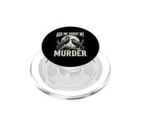 Ask Me About My Murder Raven Crow Dark Humor Moon Sarcastic PopSockets PopGrip for MagSafe