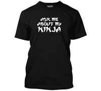 Ask Me About My Ninja Flip Men's Unisex T-Shirt - Black X-Large