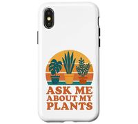 Ask Me About my Plant Garden Lover Pun Gardener Jokes Plants Case for iPhone X/XS