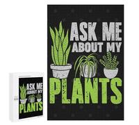 Ask Me About My Plants - Decorative Jigsaw for Grown-Ups, 1000 PCS, Home Décor Activity, with A Decorative Finished Picture