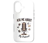 Ask Me About My Podcast Microphone Case for iPhone 17