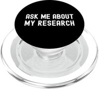 Ask Me About My Research | Funny Laboratory | Funny Science PopSockets PopGrip for MagSafe