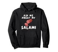 Ask Me About My Salami, Chef, Butcher, Cook, Men's Funny Pullover Hoodie
