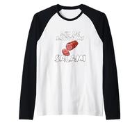Ask Me About My Salami, Chef, Butcher, Cook, Men's Funny Raglan Baseball Tee