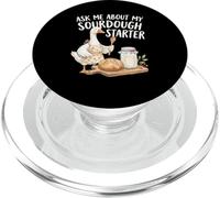Ask Me About My Sourdough Starter Funny Baking Goose Design PopSockets PopGrip for MagSafe