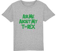 Ask Me About My T-Rex Disguise T-Shirt Dinosaur Flip Top Funny Prank Birthday Gift Unisex Tee Top (Heather Grey, 3 Years)