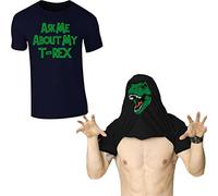 Ask me About My T-Rex Disguise t-Shirt Dinosaur T Rex Kids & Adult Ninja Tee Top (Black, XL)