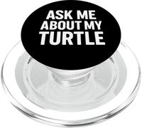 Ask Me About My Turtle Funny Pet Owner PopSockets PopGrip for MagSafe