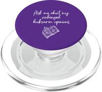 Ask Me About My Unhinged Bookworm Opinions Funny Reader PopSockets PopGrip for MagSafe
