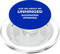 Ask Me About My Unhinged Bookworm Opinions Funny Reader PopSockets PopGrip for MagSafe