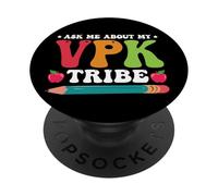 Ask Me About My VPK Tribe Proud Teacher PopSockets Adhesive PopGrip