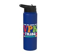 Ask Me About My VPK Tribe Proud Teacher Stainless Steel Insulated Water Bottle