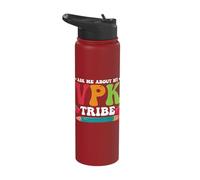 Ask Me About My VPK Tribe Proud Teacher Stainless Steel Insulated Water Bottle