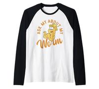 Ask Me About My Worm Composting Worm Farming Life Raglan Baseball Tee