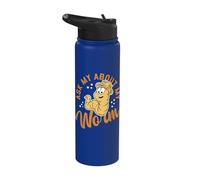 Ask Me About My Worm Composting Worm Farming Life Stainless Steel Insulated Water Bottle