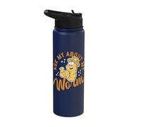 Ask Me About My Worm Composting Worm Farming Life Stainless Steel Insulated Water Bottle