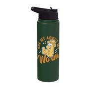 Ask Me About My Worm Composting Worm Farming Life Stainless Steel Insulated Water Bottle