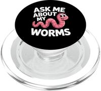 Ask Me About My Worms Worm Farmer Plant PopSockets PopGrip for MagSafe