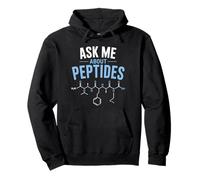 Ask Me About Peptides Fitness Biohacking Funny Gym Humor Pullover Hoodie
