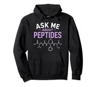 Ask Me About Peptides Fitness Science Biohacking Funny Gym Pullover Hoodie