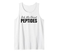 Ask Me About Peptides Stack Fitness Biohacker Science Gym Tank Top