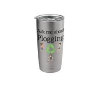 Ask me About Plogging Apparel with Runners Recycling Stainless Steel Insulated Tumbler
