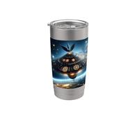 Ask Me About The Black Knight Satellite Ancient UFO Stainless Steel Insulated Tumbler