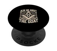 Ask Me About The Goat Freemason Humor PopSockets Adhesive PopGrip