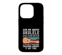 Ask Me About Ukulele It Any Time Retro Vintage Case for iPhone 14 Pro