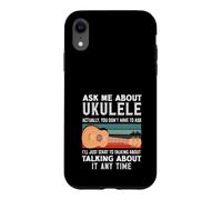 Ask Me About Ukulele It Any Time Retro Vintage Case for iPhone XR