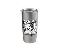 Ask Me About Yeshua (Masculine Colors) Stainless Steel Insulated Tumbler
