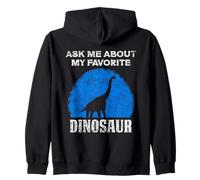 Ask Me After My Favourite Dinosaur Cute Dinosaur Zip Hoodie