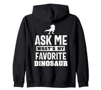 Ask Me What's My Favorite Dinosaur Dinosaurs Kids Dinosaur Zip Hoodie