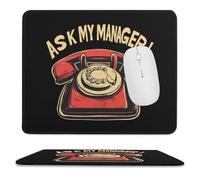 Ask My Manager Fashion Mouse Mat Pad Slim Anti-Slip Office Desk Accessories