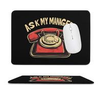 Ask My Manager Fashion Mouse Mat Pad Slim Anti-Slip Office Desk Accessories
