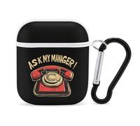Ask My Manager Slim Compatible with Airpod Case Protective Hard Cover Skin Shockproof